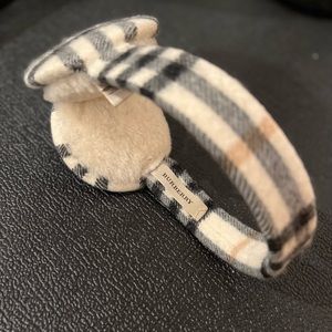 BURBERRY Cashmere Check Earmuffs